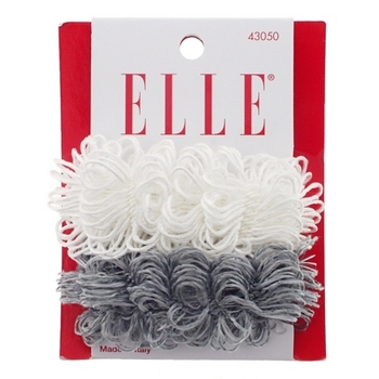 Elle & Elle Girl - Shimmer Looped Ponytailers - Ivory & Silver