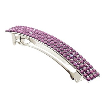 Eve Reid - 1/2inch Crystal Barrette - Amethyst (1)