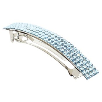 Eve Reid - 1/2inch Crystal Barrette - Aqua (1)