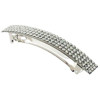 Eve Reid - 1/2inch Crystal Barrette - Black Diamond (1)