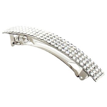 Eve Reid - 1/2inch Crystal Barrette - White Diamond (1)