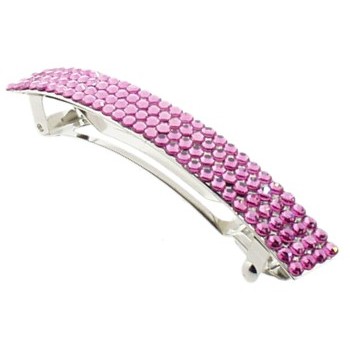 Eve Reid - 1/2inch Crystal Barrette - Rose (1)