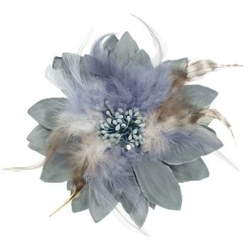 Karen Marie - Le Fleur Collection - Feathered Lotus - Slate Blue