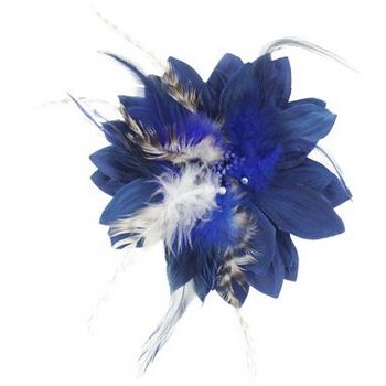 Karen Marie - Le Fleur Collection - Feathered Lotus - Navy Blue