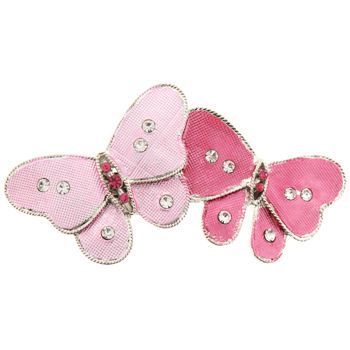 HB HairJewels - Michelle Collection - Double Butterfly Barrette - Rose
