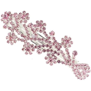 Karen Marie - Crystal Floral Bouquet Barrette - Rose (1)