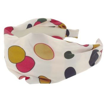 Karen Marie - Mock Satin Headband (1) - Dots