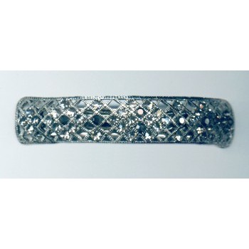 Austrian Crystal Diamond Filigree Bar - Smoke