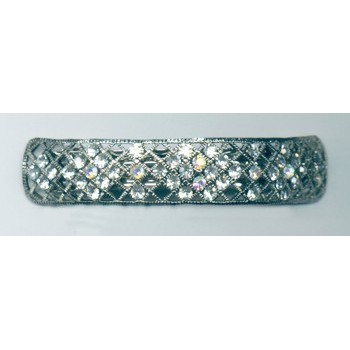 Austrian Crystal Diamond Filigree Bar - White