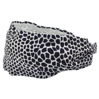 Frank & Kahn - Silk Scarf Headband - Black Leopard