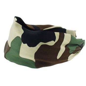 Frank & Kahn - Silk Charmeuse Scarf Headband - Camouflage