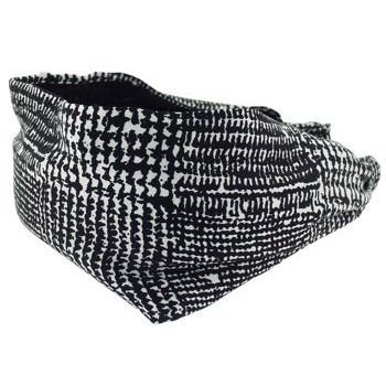 Frank & Kahn - Silk Charmeuse Scarf Headband - Black & Silver