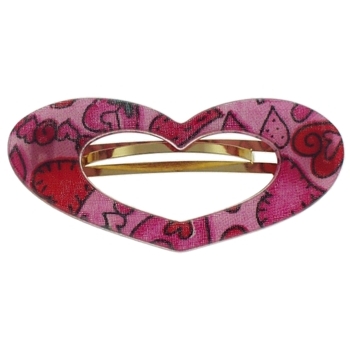 France Luxe - Heart Barrette - Heart Pattern