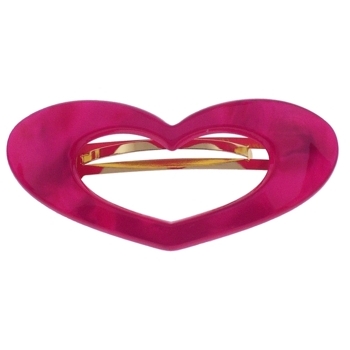 France Luxe - Heart Barrette - Pink