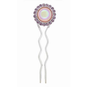 Fred & Lola - Glass Cabochan & Crystal Hairstick - Rose (1)