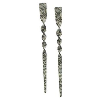 France Luxe - Twisted Hairsticks - Opera Silver(Set of 2)