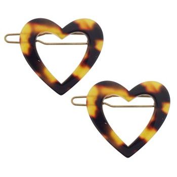 France Luxe - Small Cutout Heart Barrettes - Tokyo (2)