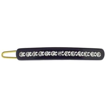 France Luxe - Small Band w/Swarovski Crystals - Black (1)