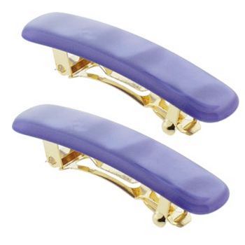 France Luxe - Mini Rectangle Barrettes - Nacro Bright Lilac (2)