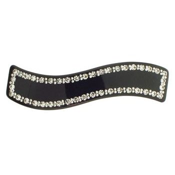 France Luxe - Small Rec Wave Barrette - Swarovski