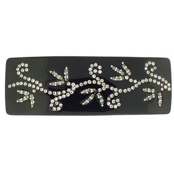 France Luxe - Rec Barrette w/Crystal Vine - Swarovski