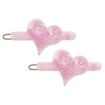 France Luxe - Tiny Heart Barrettes - Soft Pink (2)