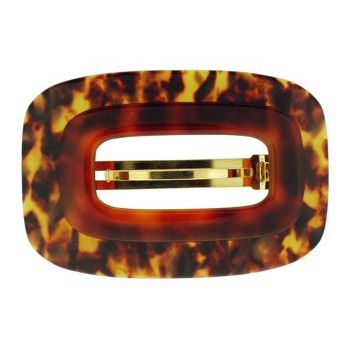 France Luxe - TwoTone Cutout Barrette - Ecorce/Tort