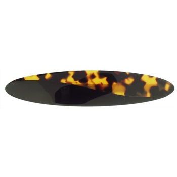 France Luxe - Split Tone Thin Oval Barrette - Black/Tokyo