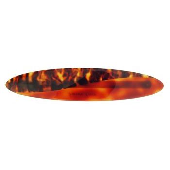 France Luxe - Split Tone Thin Oval Barrette - Tort/Ecorce