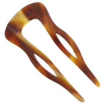 France Luxe - Chignon Fork - Caramel Horn