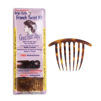 Good Hair Days - French Twist Set - Tortoise Colored Comb & Kit