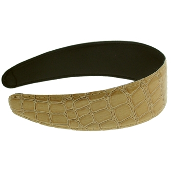 Karen Marie - Faux Croc Headband - Camel (1)
