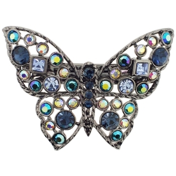 Medusa's Heirlooms - Crystal Geo Butterfly Barrette - Sapphire (1)