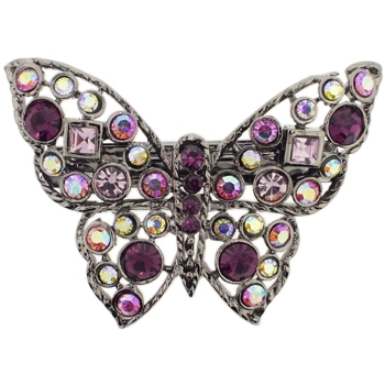 Medusa's Heirlooms - Crystal Geo Butterfly Barrette - Amethyst (1)