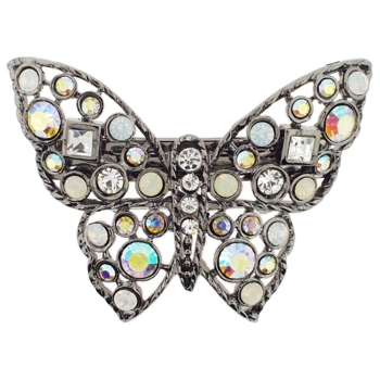 Medusa's Heirlooms - Crystal Geo Butterfly Barrette - White (1)