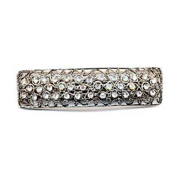 Austrian Crystal Filigree Bar - White