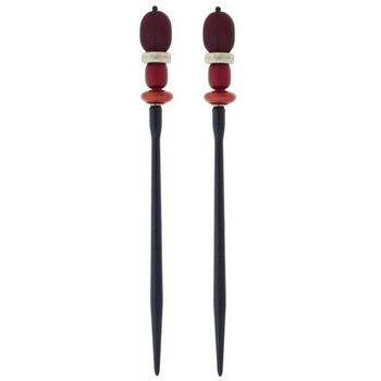 Mei Fa - Hairstyx - Fire - Long Hairsticks - (Set of 2)