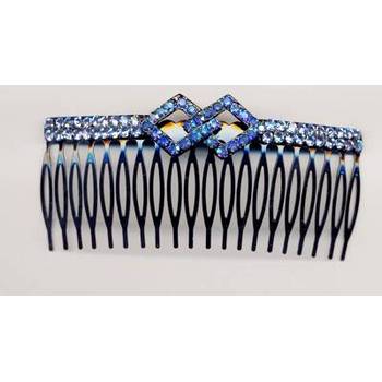 Crystal Comb W/ Blue Diamond  - 4 1/4inch