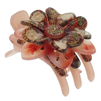 Medusa's Heirlooms - Crystal Flower Clamp - Rose (1)