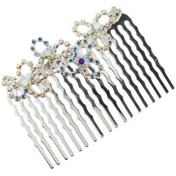 Karen Marie - Open Daisy Crystal Comb - Opal (1)