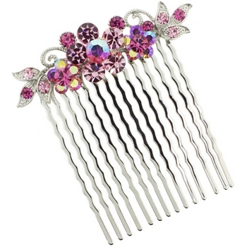 Karen Marie - Open Daisy Crystal Comb - Rose (1)