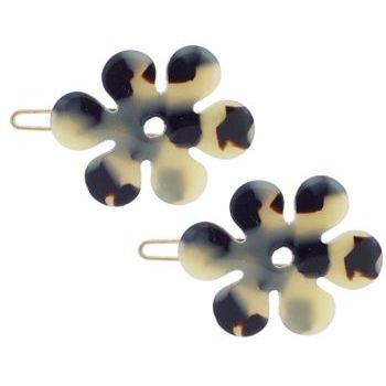 France Luxe - Mini Modern Flower Barrette - Ivory Tokyo (2)