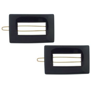 France Luxe - Mini Portrait Barrette - Black (2)