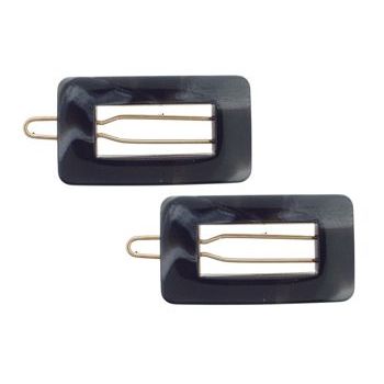 France Luxe - Mini Portrait Barrette - Nacro Black (2)