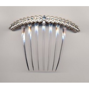 Karen Marie - Bridal Collection - Pearl & Crystal French Twist Comb - 40 Petals