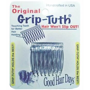 Good Hair Days - Grip-Tuth - 1 1/2inch Crystal Sidecombs (2)