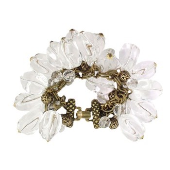 Gerard Yosca - Vintage Crystal & Filigree Bead Bracelet (1)