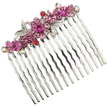 Karen Marie - Crystal Garden Flower Comb - Rose (1)