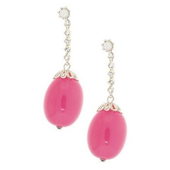 Gerard Yosca - Pink Filigree Bead Drop Earrings (2 Earrings Per Set)