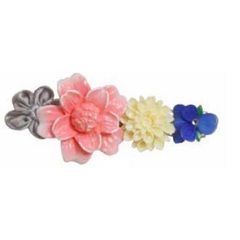 Tarina Tarantino - Fiore - Giardino - Lucite and Silk Flowering Anywhere Hair Clip - Rose